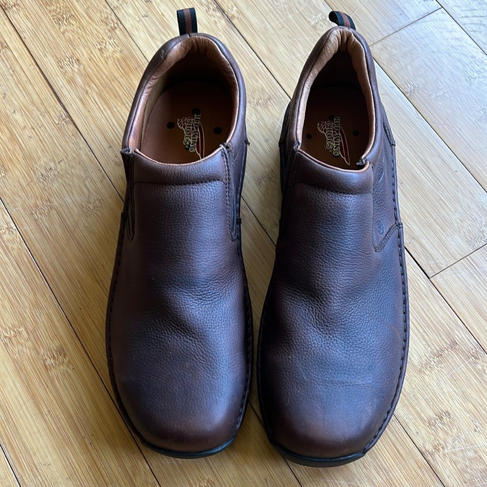 Red Wing Brown Leather Slip-On Shoes Mens Size 15 Comfort Work SafetyToe Casual